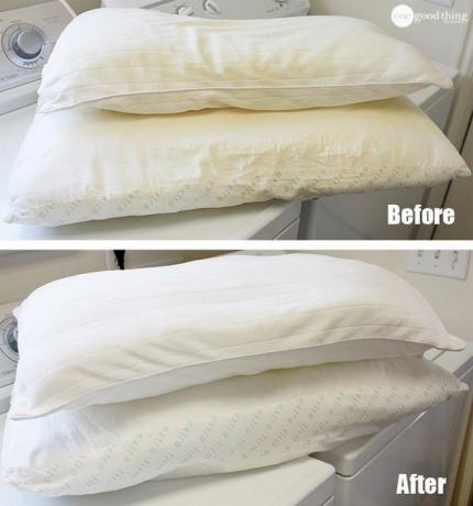 Skuteczny sposób, jak uzyskać białe pościel i poduszki