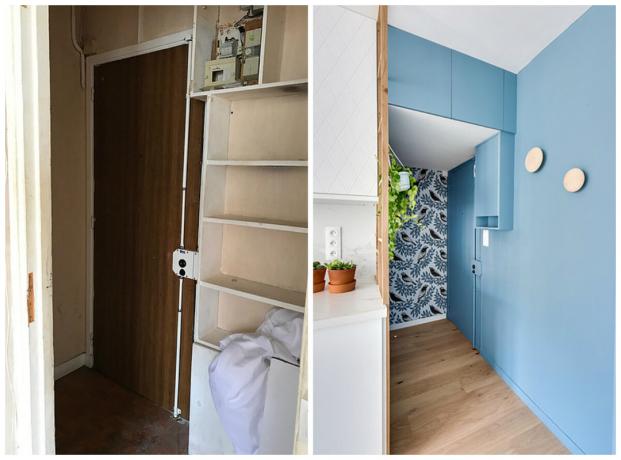 Studio od 26 m² do blogerki z sypialni, w kuchni zdjęcia przed i po