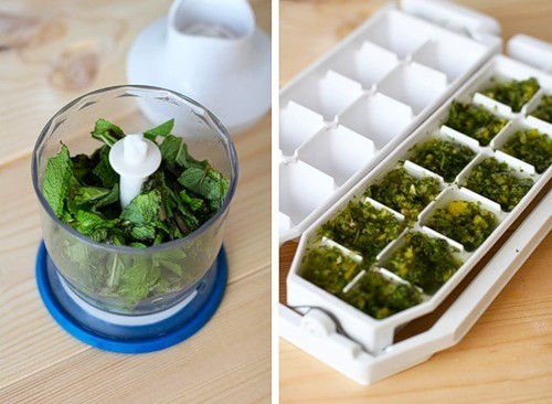Prawie wszystkie warzywa można przechowywać w tacach na kostki lodu (na zdjęciu)