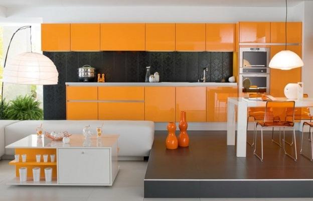 Biało-pomarańczowa kuchnia (42 zdjęcia), pomarańczowo-szara: jak stworzyć projekt własnymi rękami, instrukcje, samouczki fotograficzne i wideo