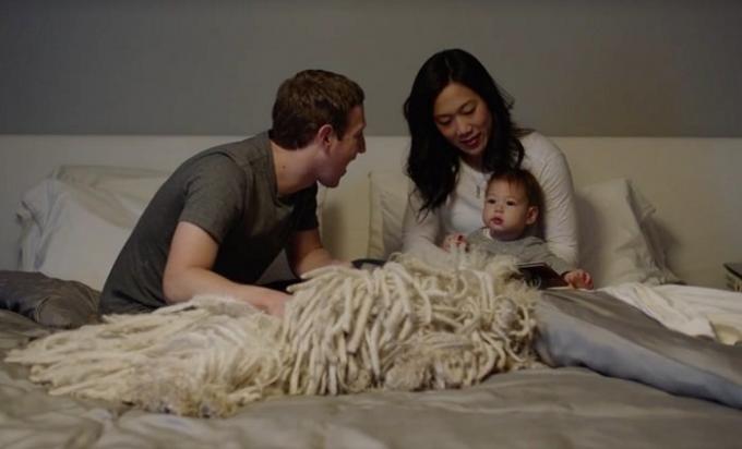 Mark Zuckerberg z żoną i córką