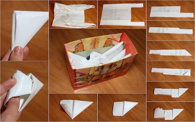 master class na składanie pakietów trójkąta. / Zdjęcie: lesat-scorpio.livejournal.com. 