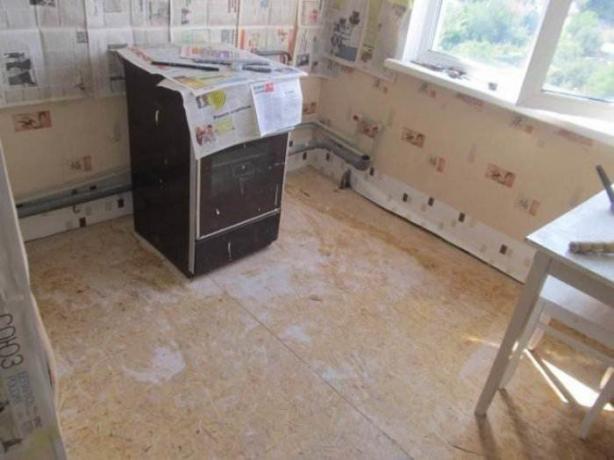 naprawy podłogowe w kuchni w Chruszczowa.