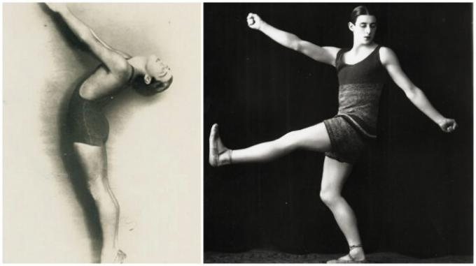 Kostiumy kąpielowe dla baletu Sergiusza Diagilewa trupy Coco Chanel (1924).