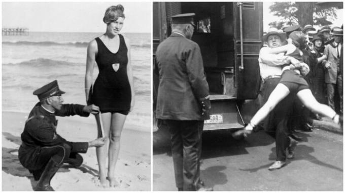 Kobiety w „nieprzyzwoitych” strojach kąpielowych powinien być aresztowany! (Th 1920, USA). 