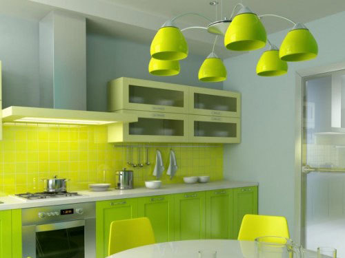 Biało-zielone kuchnie - spokojne i przytulne wnętrze