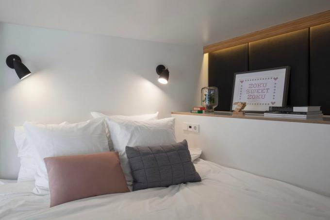 Funkcjonalne odnushka 25 m² składa się z sypialni na suficie