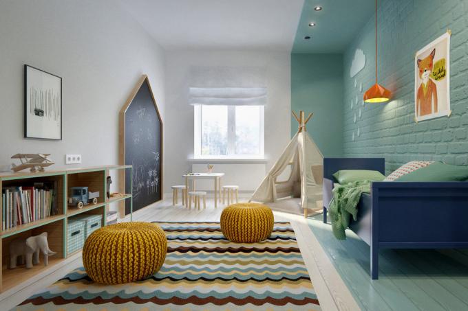 Malować ściany w małym mieszkaniu: 13 pomysły projektantów
