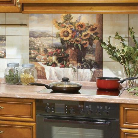 Panele do kuchni wykonane z płytek ceramicznych (36 zdjęć) na fartuchu: instrukcja montażu wideo DIY, cena, zdjęcie