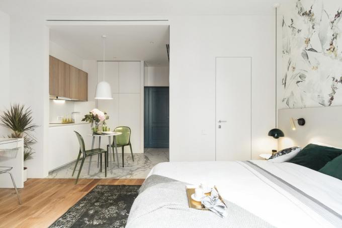 Wnętrze tygodniu: mały i przytulny apartament o powierzchni 28 m²