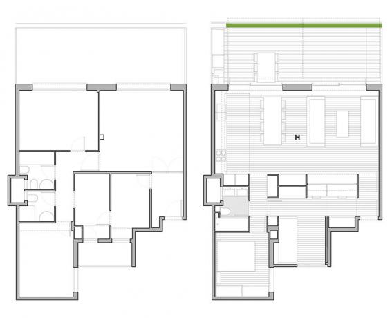 Treshka 65 m², z czego ponad połowa - kuchnia-pokój dzienny