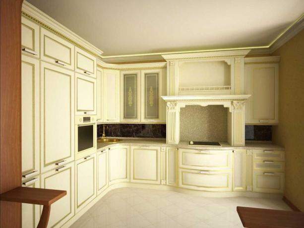 Klasyczne wnętrze kuchni (42 zdjęcia)