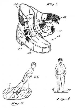 Figura Patentowy obuwie o działaniu przeciwdrobnoustrojowym grawitacyjnego.